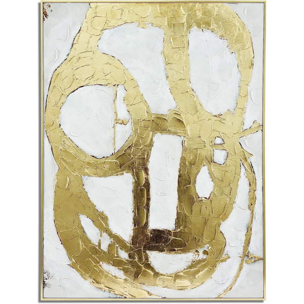 Mercer41 Large Gold Foil Framed On Canvas Print Wayfair